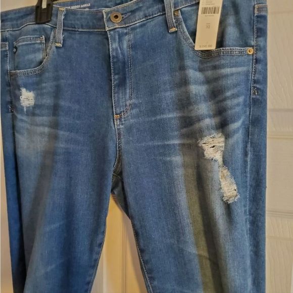 Anthropologie Middi Ankle Distressed Jeans Size 32R - Picture 4 of 7